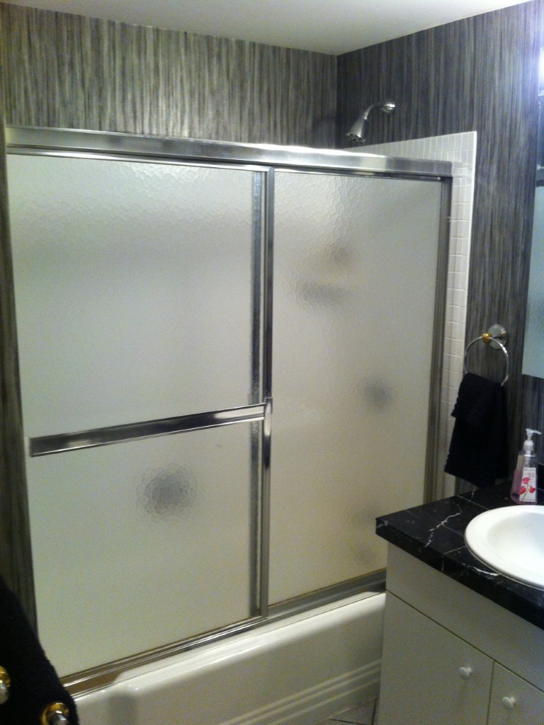 Tub and ceramic tiles removed