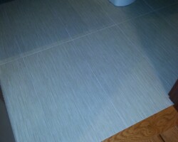 Seamless transition from tile to hardwood floor.