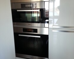 Built in microwave and oven.