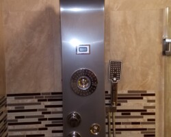 New shower system.