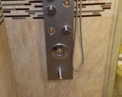 New shower system.