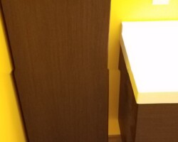 Tall cabinet for more storage space.