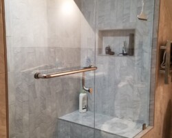 Custom shower door.