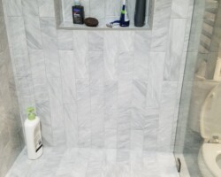 Custom bench and niche.