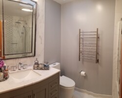 Big vanity for big storage place.
