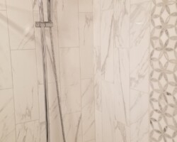 New shower system with shelf.