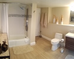 New shower system.