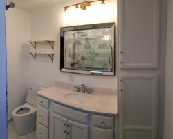 Extended master bathroom.
