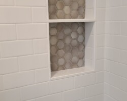 Custom niche with mosaic.