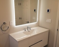 Beautiful lighted mirror.