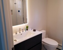 New exhaust fan and recessed lights.