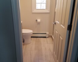 Completely renovated bathroom.