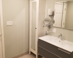 Completely renovated bathroom.