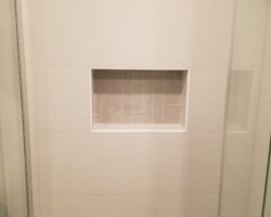 Custom tiled niche.