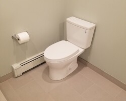 Tile baseboards for extra durability.