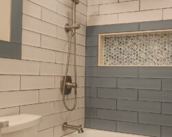 New shower system.