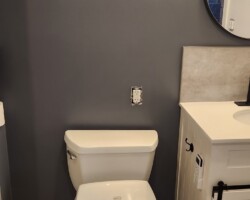 Tile baseboards for extra durability.