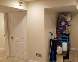 Utility closet for air handler.