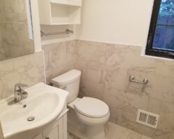 New tile on the floor and walls.