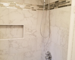 New shower system and tub.