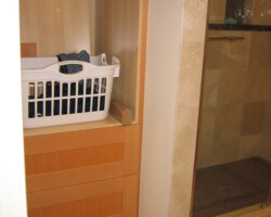 Built in tall cabinet.