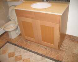 Tile baseboards add durability.