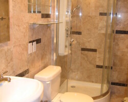 Half to full bathroom conversion.